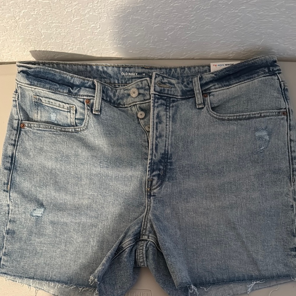 Old Navy Distressed Light Blue Denim Shorts
